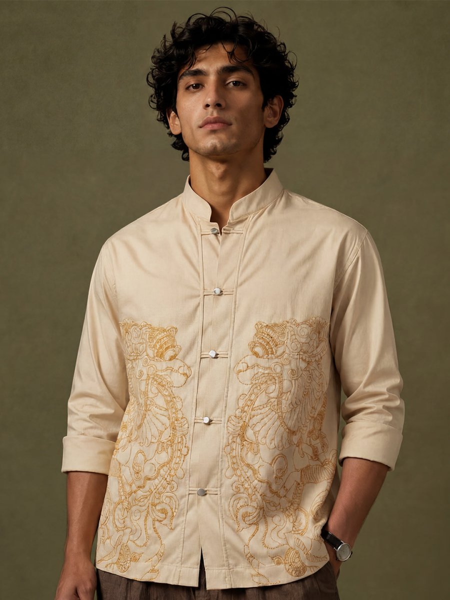 Simha Yali Embroidered Shirt